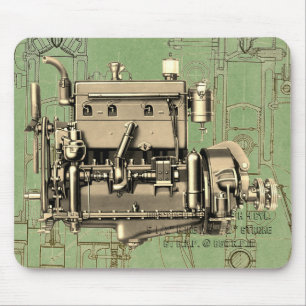 Wisconsin Motor Milwaukee Wisconsin gas engine B-3 Mouse Pad