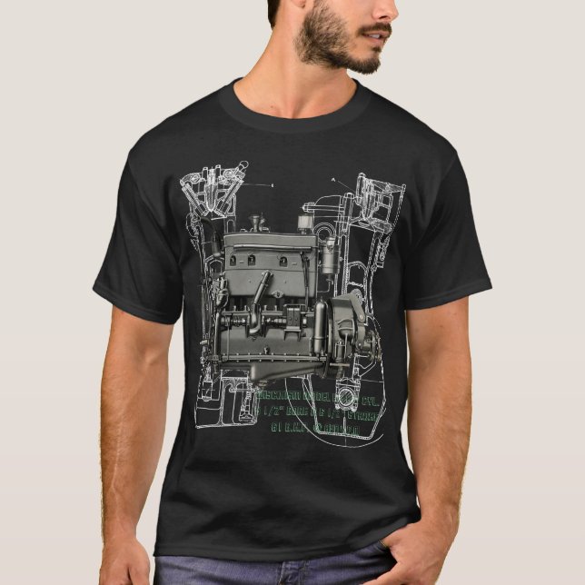 Wisconsin Motor Milwaukee Wisconsin gas engine B-3 T-Shirt (Front)