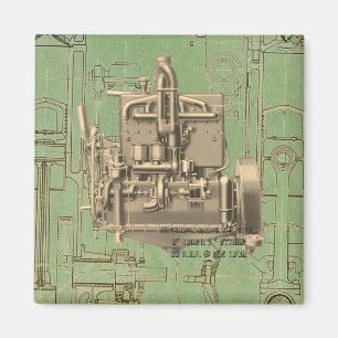 Wisconsin Motor Milwaukee Wisconsin gas engine  K5 Magnet