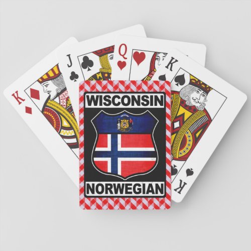 Wisconsin Norwegian American  Poker Cards