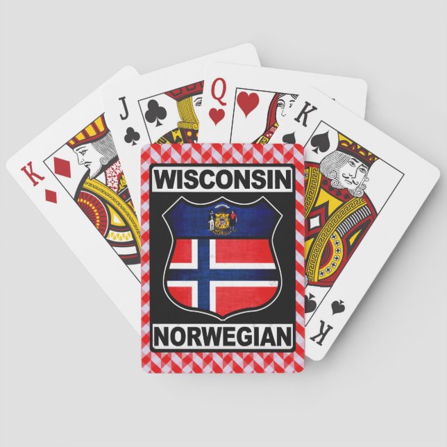 Wisconsin Norwegian American  Poker Cards (Back)