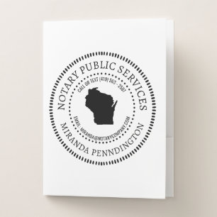 Wisconsin Notary Services Pocket Folder
