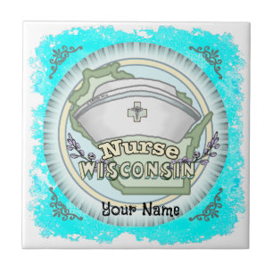 Wisconsin Nurse Ceramic Tile
