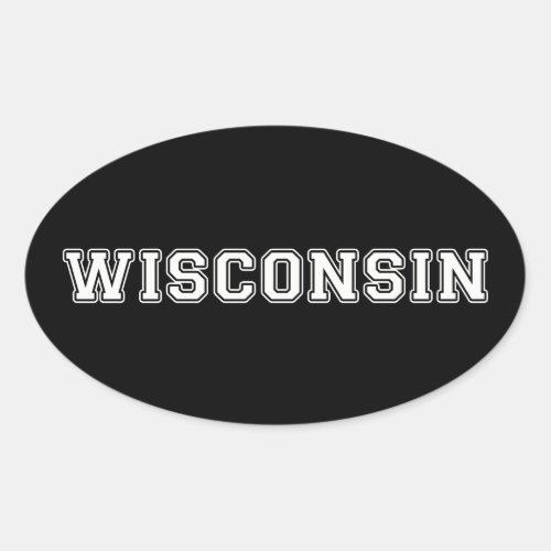 Wisconsin Oval Sticker