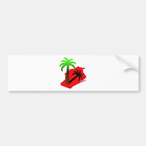 Wisconsin Palm Tree Bumper Sticker