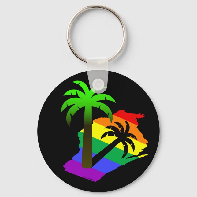 Wisconsin Palm Tree Keychain (Front)