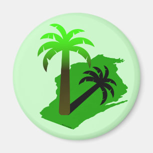 Wisconsin Palm Tree Magnet