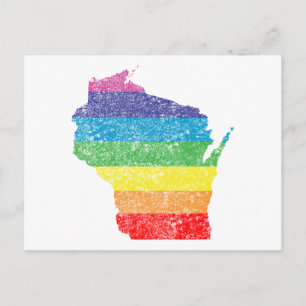wisconsin rainbow postcard