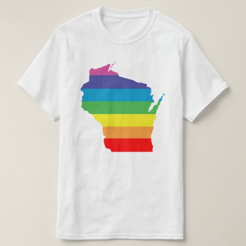 wisconsin rainbow T_Shirt