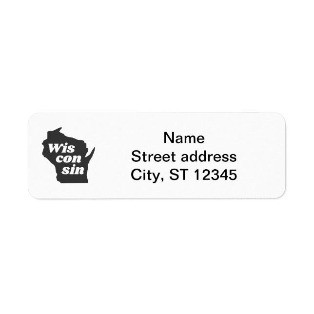 Wisconsin Return Address Label (Front)