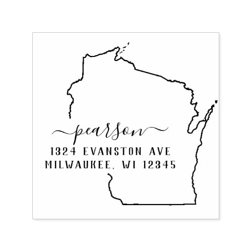 Wisconsin Return Address Stamp Self_Inking