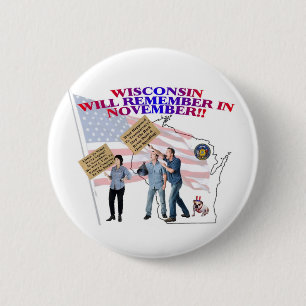 Wisconsin - Return Congress to the People! Pinback Button