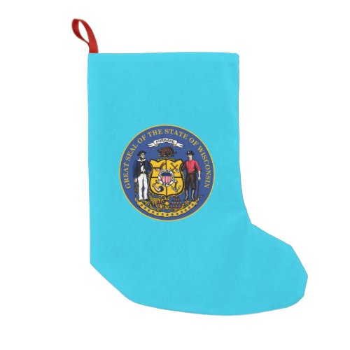Wisconsin seal American state seal Small Christmas Stocking