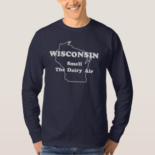 Wisconsin Smell The Dairy Air Long Sleeve Ringer T-Shirt