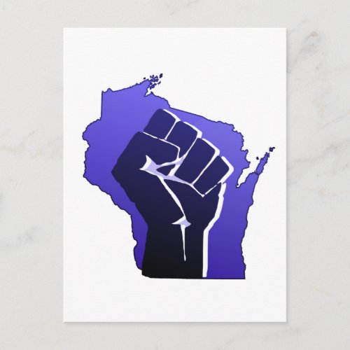 Wisconsin Solidarity Fist Postcard
