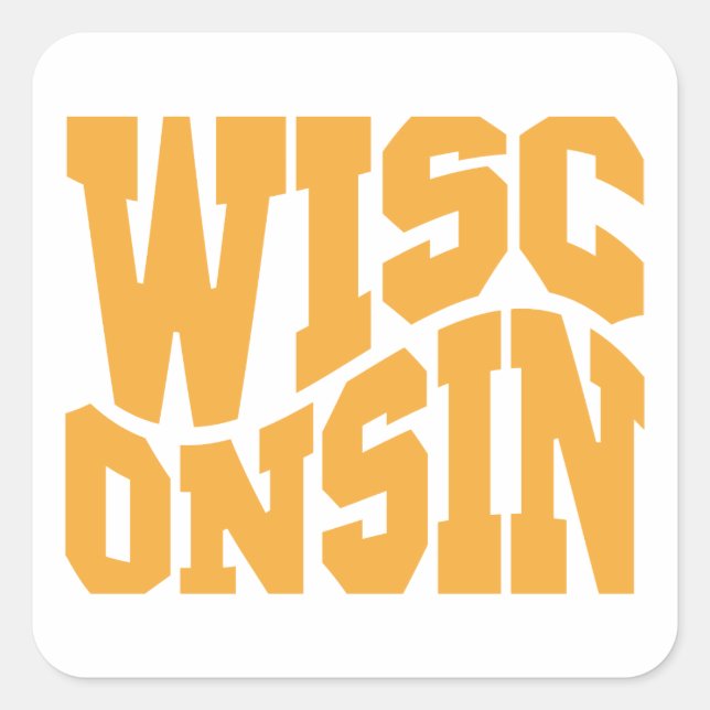 Wisconsin Square Sticker (Front)
