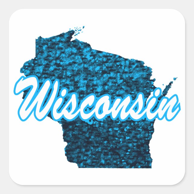 Wisconsin Square Sticker (Front)