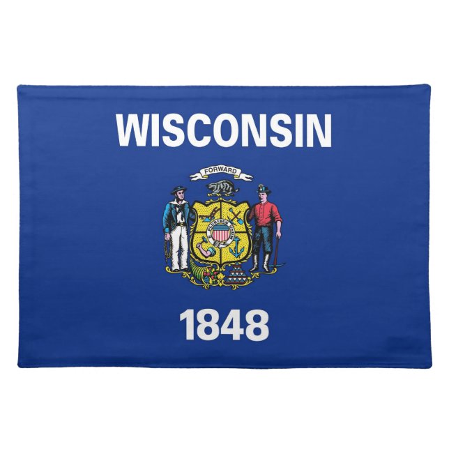 Wisconsin State Flag American MoJo Placemat (Front)