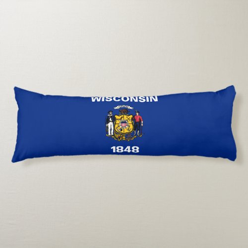 Wisconsin State Flag Body Pillow