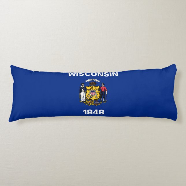 Wisconsin State Flag Body Pillow (Front)