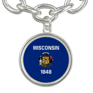 Wisconsin State Flag Bracelet