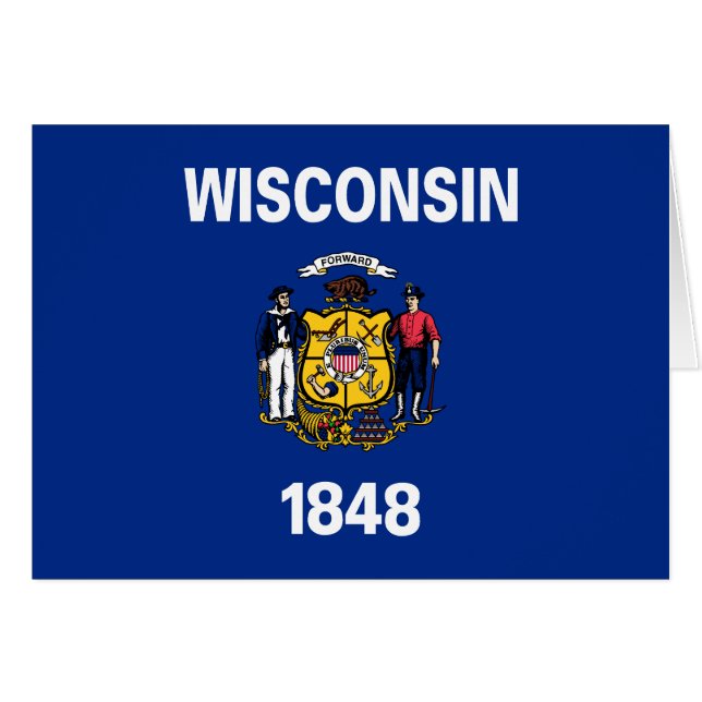 Wisconsin State Flag Cards (Front Horizontal)
