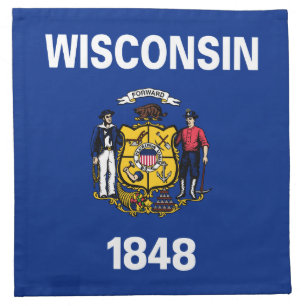 Wisconsin State Flag Cloth Napkin