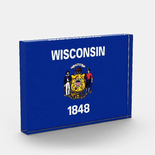 Wisconsin State Flag Design Acrylic Award