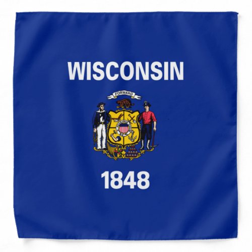 Wisconsin State Flag Design Bandana