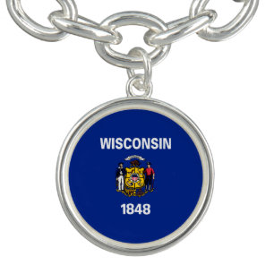 Wisconsin State Flag Design Bracelet