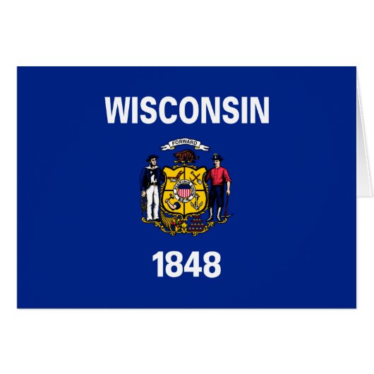 Wisconsin State Flag Design Cards (Front Horizontal)