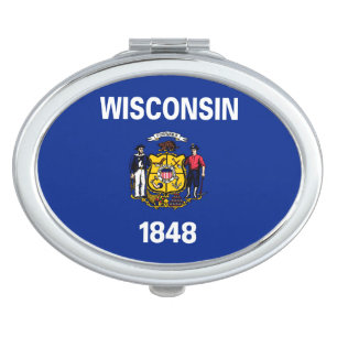 Wisconsin State Flag Design Compact Mirror