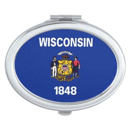 Wisconsin State Flag Design Compact Mirror