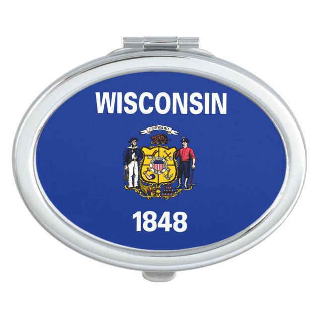 Wisconsin State Flag Design Compact Mirror (Front)