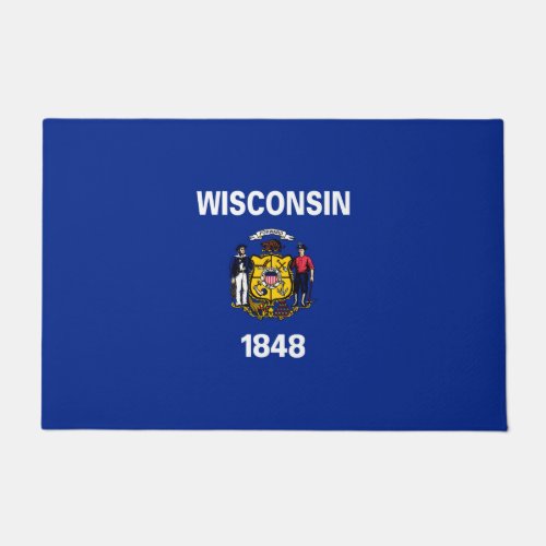Wisconsin State Flag Design Doormat
