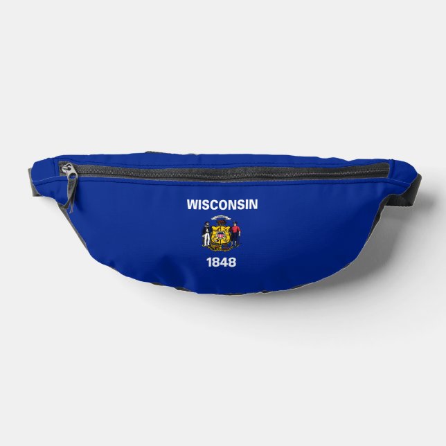 Wisconsin State Flag Design Fanny Pack (Lay Down)