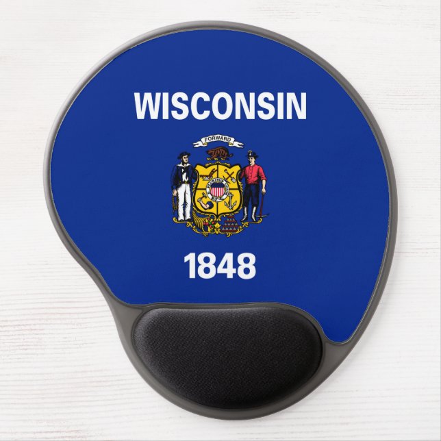 Wisconsin State Flag Design Gel Mouse Pad (Front)
