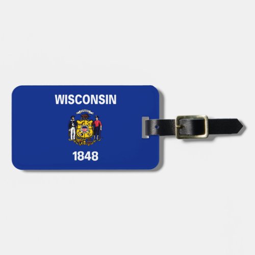 Wisconsin State Flag Design Luggage Tag