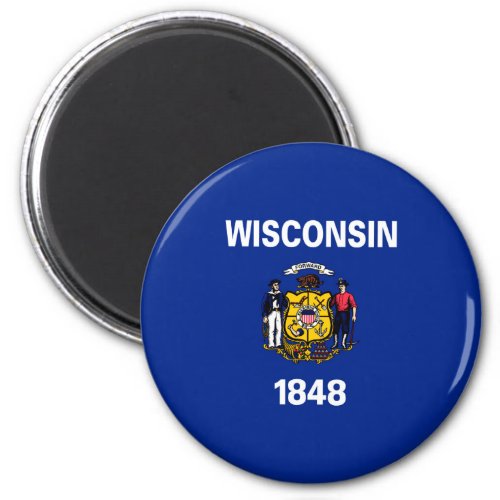 Wisconsin State Flag Design Magnet