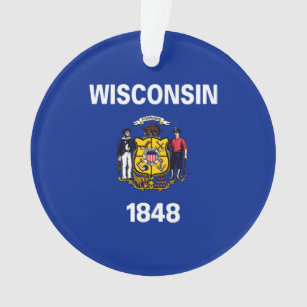 Wisconsin State Flag Design Ornament