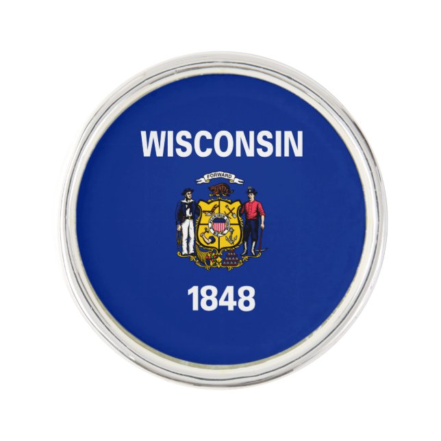 Wisconsin State Flag Design Pin (Front)