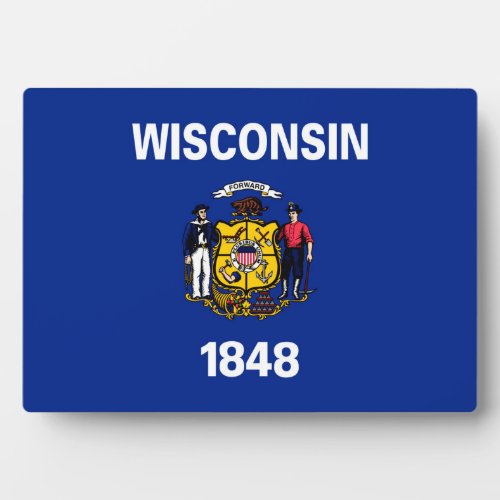 Wisconsin State Flag Design Plaque