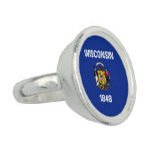 Wisconsin State Flag Design Ring (Side)