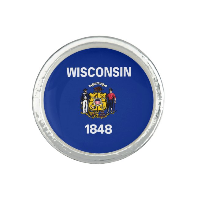 Wisconsin State Flag Design Ring (Front)