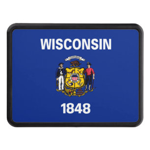 Wisconsin State Flag Design Tow Hitch Cover