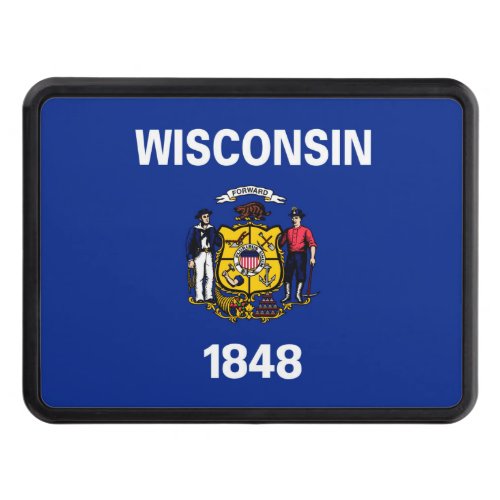 Wisconsin State Flag Design Tow Hitch Cover