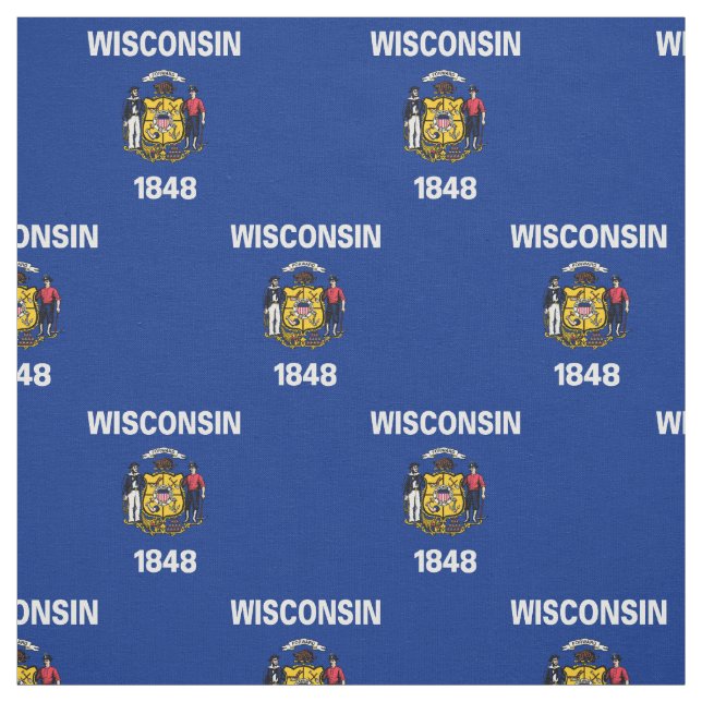 Wisconsin State Flag Fabric (Swatch)