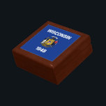 Wisconsin State Flag Gift Box<br><div class="desc">Patriotic Wisconsin state flag.</div>