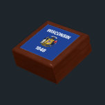 Wisconsin State Flag Gift Box<br><div class="desc">Patriotic Wisconsin state flag.</div>