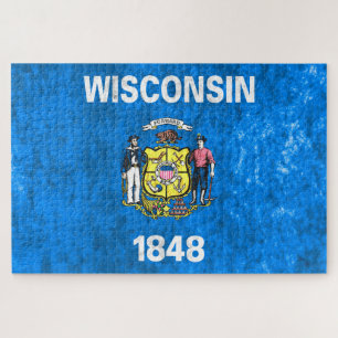Wisconsin State Flag Jigsaw Puzzle